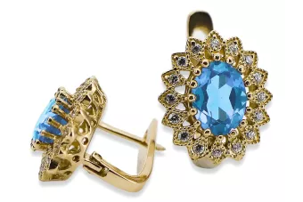 Ring Aquamarine 14K Yellow gold Vintage vec125y